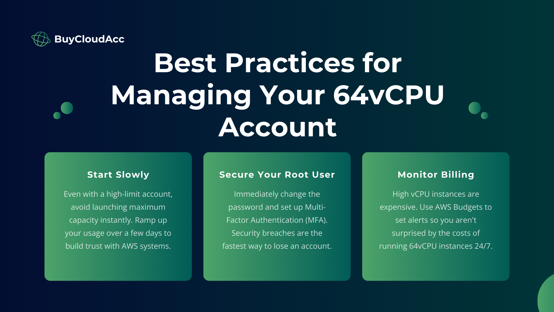 Buy AWS 64vCPU Accounts